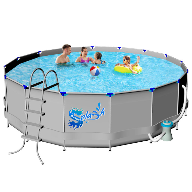 SereneLife 18 ft x 4 ft Metal Frame Pool Set & Reviews Wayfair Canada